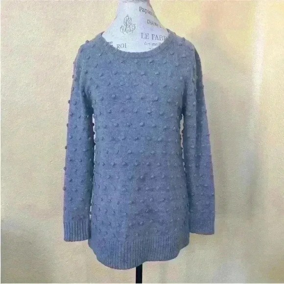 Lisa Perry-Wool/ Cashmere Blend Gray "Pom Pom"
Sweater Large EUC! - Picture 3 of 6